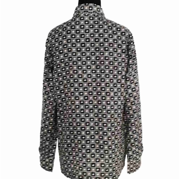 Vintage 70s Geometric Koret of California Blouse Top Button Up Long Sleeve - Picture 3 of 5